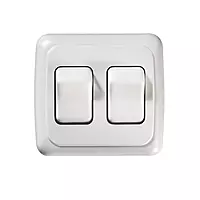 RV Designer S533 Contoured Double Wall Switch, White