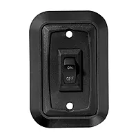 RV Designer S652 Wall Plate Switch Single Black 3.53 x 2.39 On/Off SPST