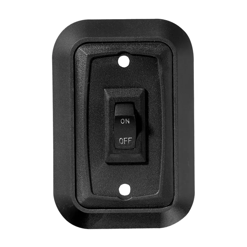 RV Designer S652 Wall Plate Switch Single Black 3.53 x 2.39 On/Off SPST