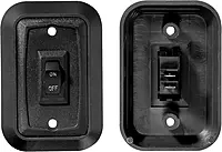 RV Designer S652 Wall Plate Switch Single Black 3.53 x 2.39 On/Off SPST