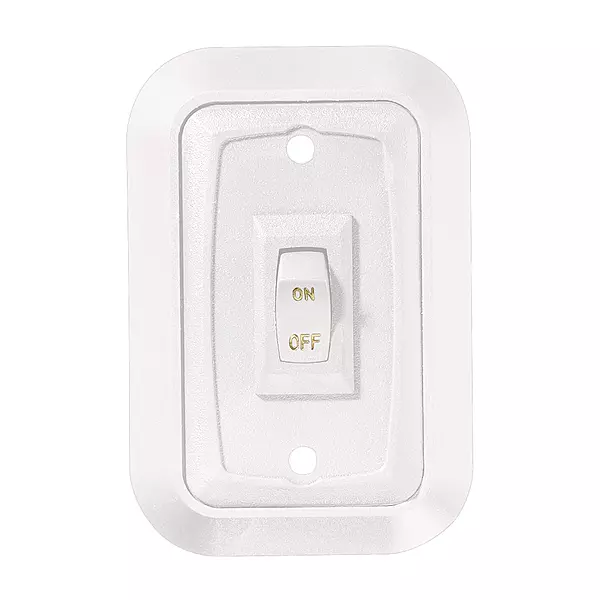 RV Designer S653 Wall Plate Switch White Single 3.53 x 2.39 On/Off SPST