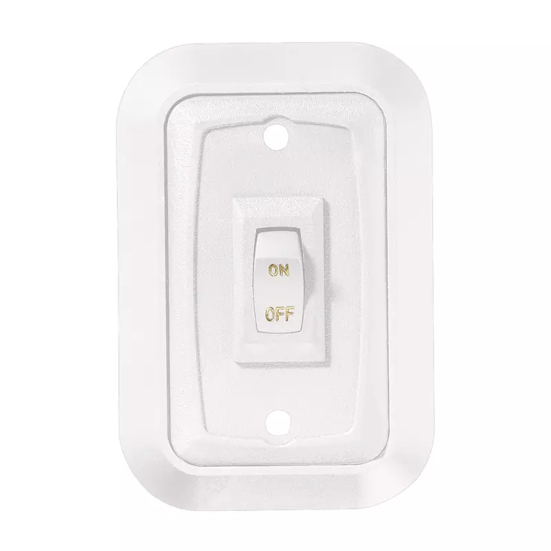 RV Designer S653 Wall Plate Switch White Single 3.53 x 2.39 On/Off SPST