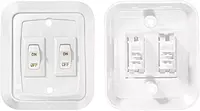 RV Designer S657, Wall Plate Switch, Double, White, 3.53" x 2.39", On/Off - SPST