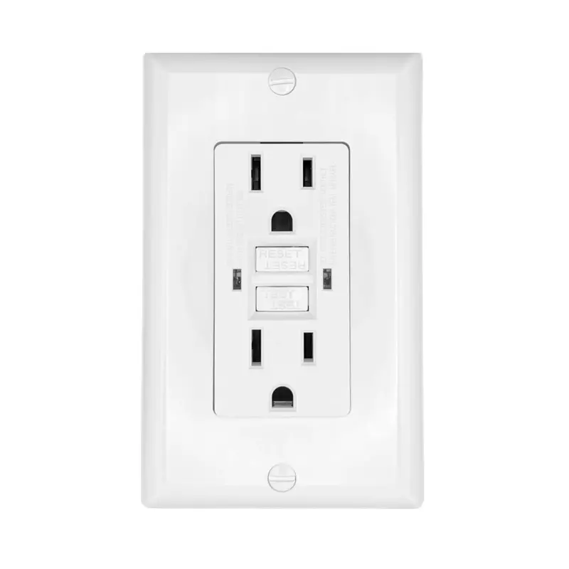 RV Designer S801, Dual GFCI Outlet with Cover Plate, White, AC Electrical