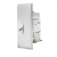 RV Designer S821, Self Contained Wall Switch with Cover Plate, White, AC Electrical