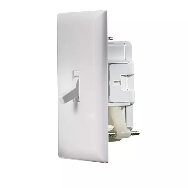 RV Designer S821, Self Contained Wall Switch with Cover Plate, White, AC Electrical