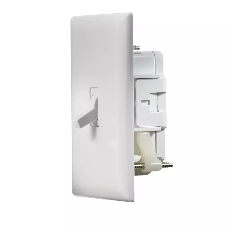 RV Designer S821, Self Contained Wall Switch with Cover Plate, White, AC Electrical