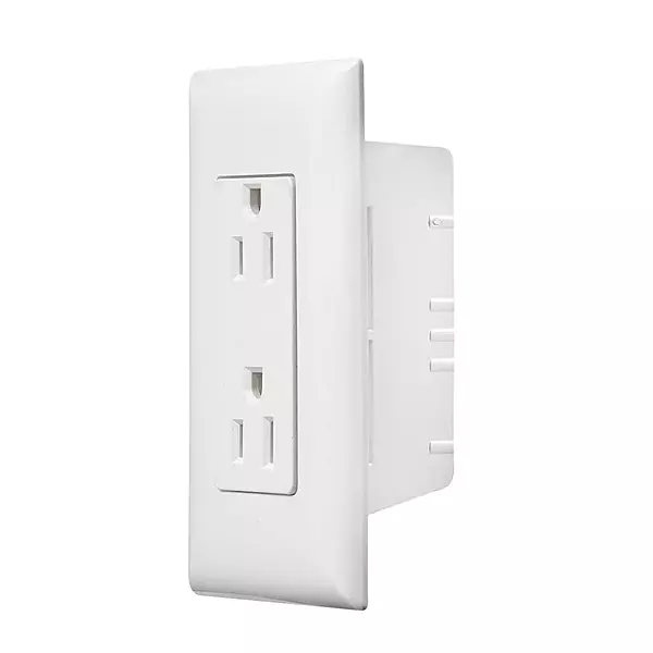 RV Designer S831 Dual Speedwire AC Outlet - White, 125VAC, UL Listed