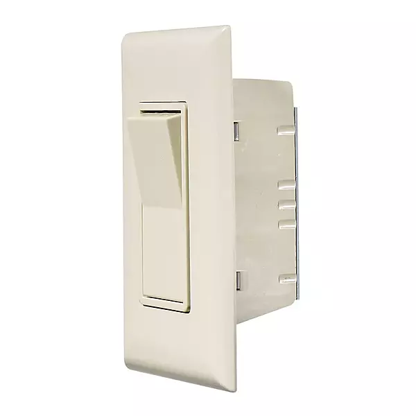 RV Designer S843, Self Contained Contemporary Touch Switch with Cover Plate, Speedwire, Ivory, AC Electrical