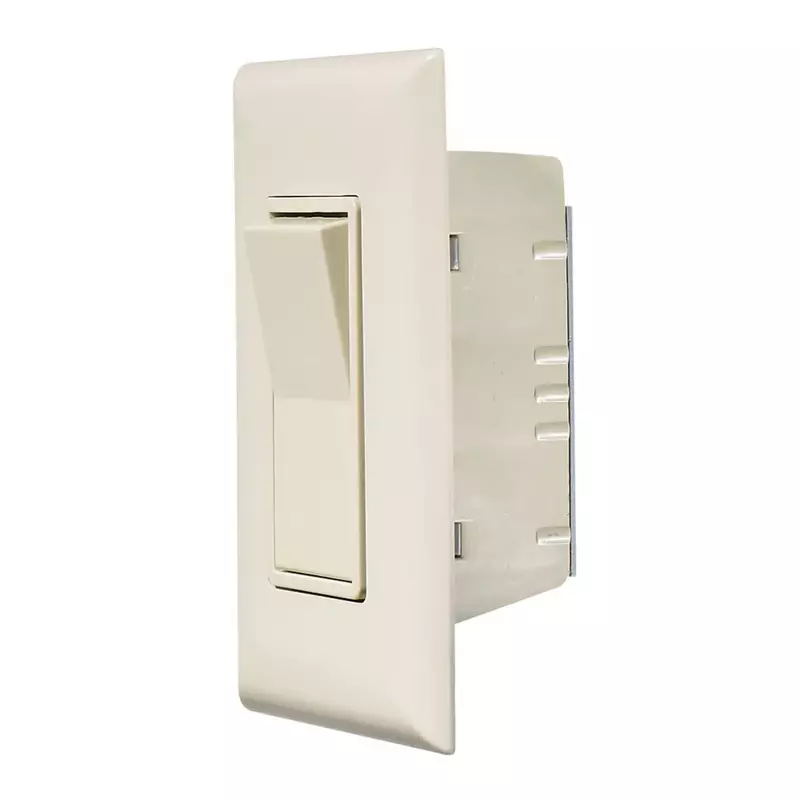 RV Designer S843, Self Contained Contemporary Touch Switch with Cover Plate, Speedwire, Ivory, AC Electrical