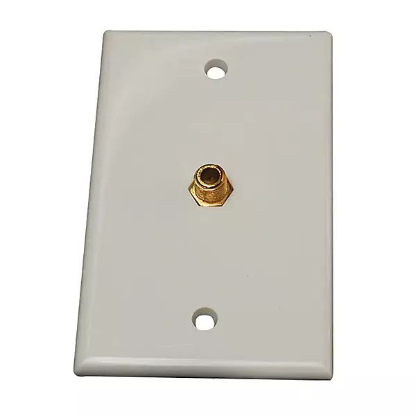 RV Designer T141 Interior TV Wall Plate Connector White
