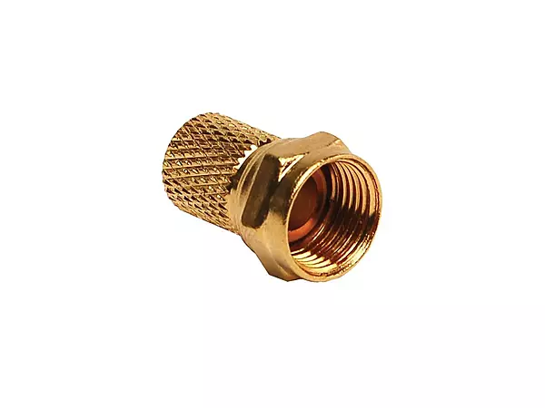RV Designer T283, Gold Cable Connectors for RG6 Cable, 2 Per Pack