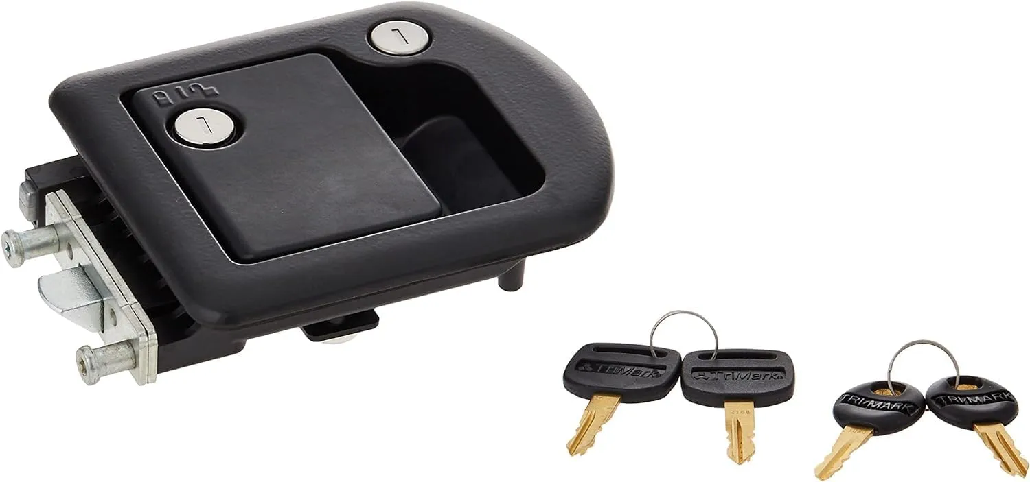 RV Designer T507 TriMark Motorhome Entrance Door Lock with Deadbolt - Fit for 1.38-1.58” RV Motorhome Doors - Right/Left-Hand Use - FMVSS 206 Compliant