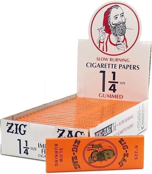 ZIG ZAG Cigarette Papers GUMMED 1 1/4 size