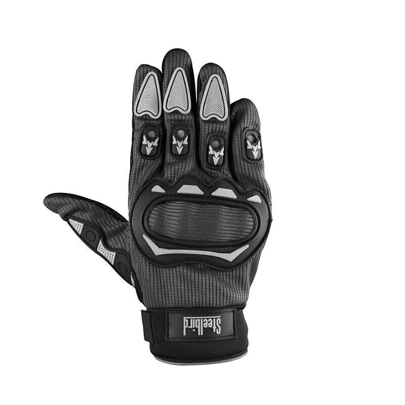 STEELBIRD GLOVES F/F BLACK/GREY (M)