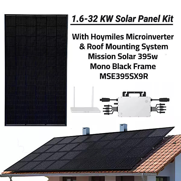 12.8KW DIY Solar Panel Kit Grid-Tie Micro-Inverter Racking Home Energy Solution