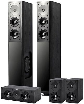 Jamo S 608 HCS 3 Black - 3-Way Standing Speakers