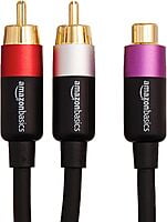 2-Male to 1-Female RCA Y-Adapter