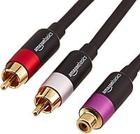 2-Male to 1-Female RCA Y-Adapter