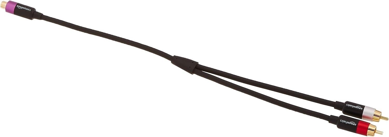 2-Male to 1-Female RCA Y-Adapter