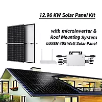 12.96 kW Solar Panels DIY Grid Tie Kit with Microinverter &Racking OnGrid System