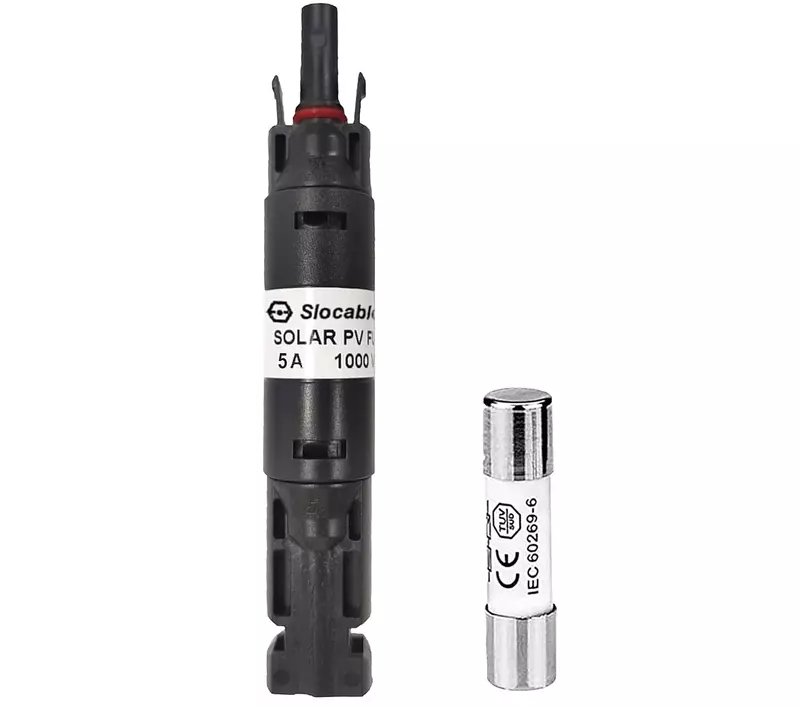5A 10A 15A 20A 25A 30A in-line Fuse Holder with Fuses PV Connector 1/2/4/10 Pack