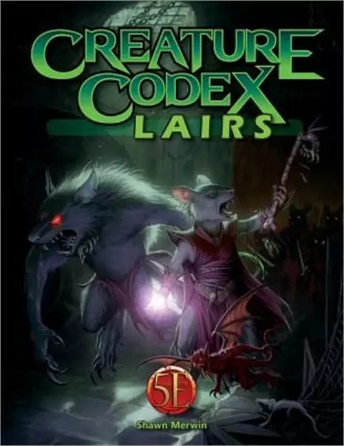 Creature Codex Lairs for 5th Edition by Shawn Merwin (2018, Trade Paperback)