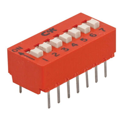 Dip Switch 7 Position Top