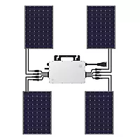 Hoymiles HM1500NT Micro Inverter 4-in-1 Grid Tie MPPT DC to AC 240V