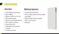 ENERGY STORAGE SYSTEM 7.6kWatt Inverter & 10kWh storage capacity DIY Full Home Battery Backup system with ATS /  Grid & Off-Grid