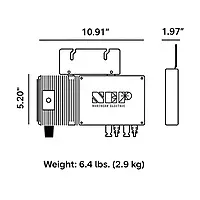 BDM-600X Dual-Input Microinverter | 600W Output | IP67 Rated
