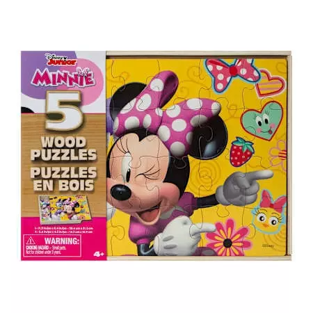 Disney Minnie Mouse 5-Pack Wood Puzzles Set