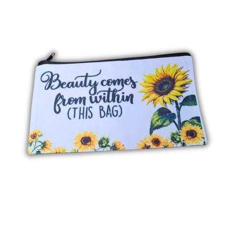 Sunflower Makeup Bag - Beauty Comes From Within