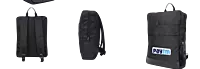 Slimz black backpack with double front pocket