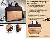 Eco-Friendly Cork Laptop Bag with 2 tone finish