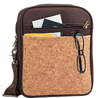 Eco-Friendly Cork Sling Messenger Bag with 2 tone finish