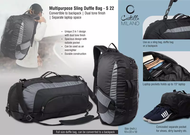 Multipurpose Sling Duffle Bag
