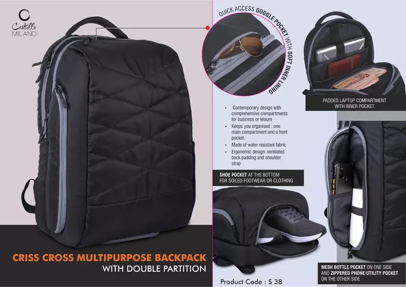 Criss Cross Multipurpose Backpack bag