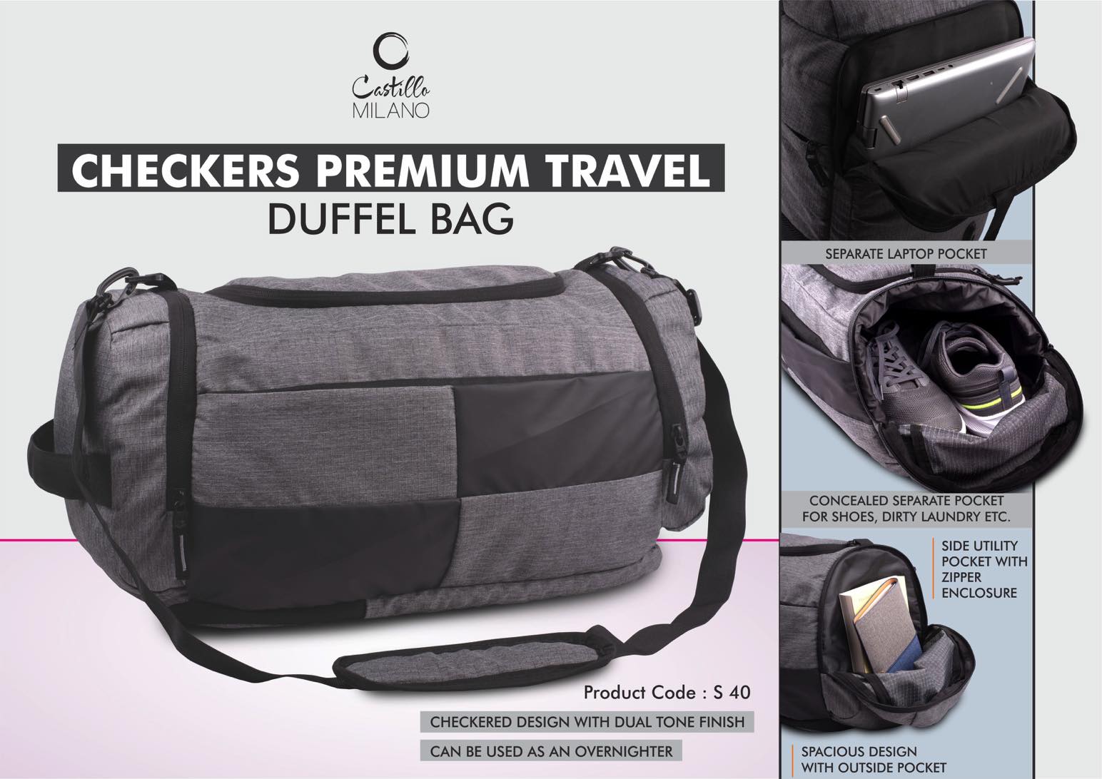 Checkers Premium Travel Duffel bag