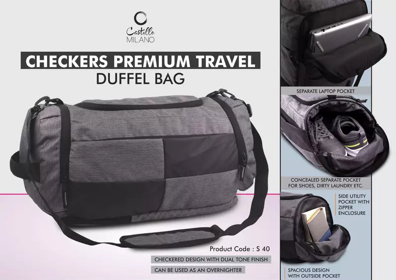 Checkers Premium Travel Duffel bag