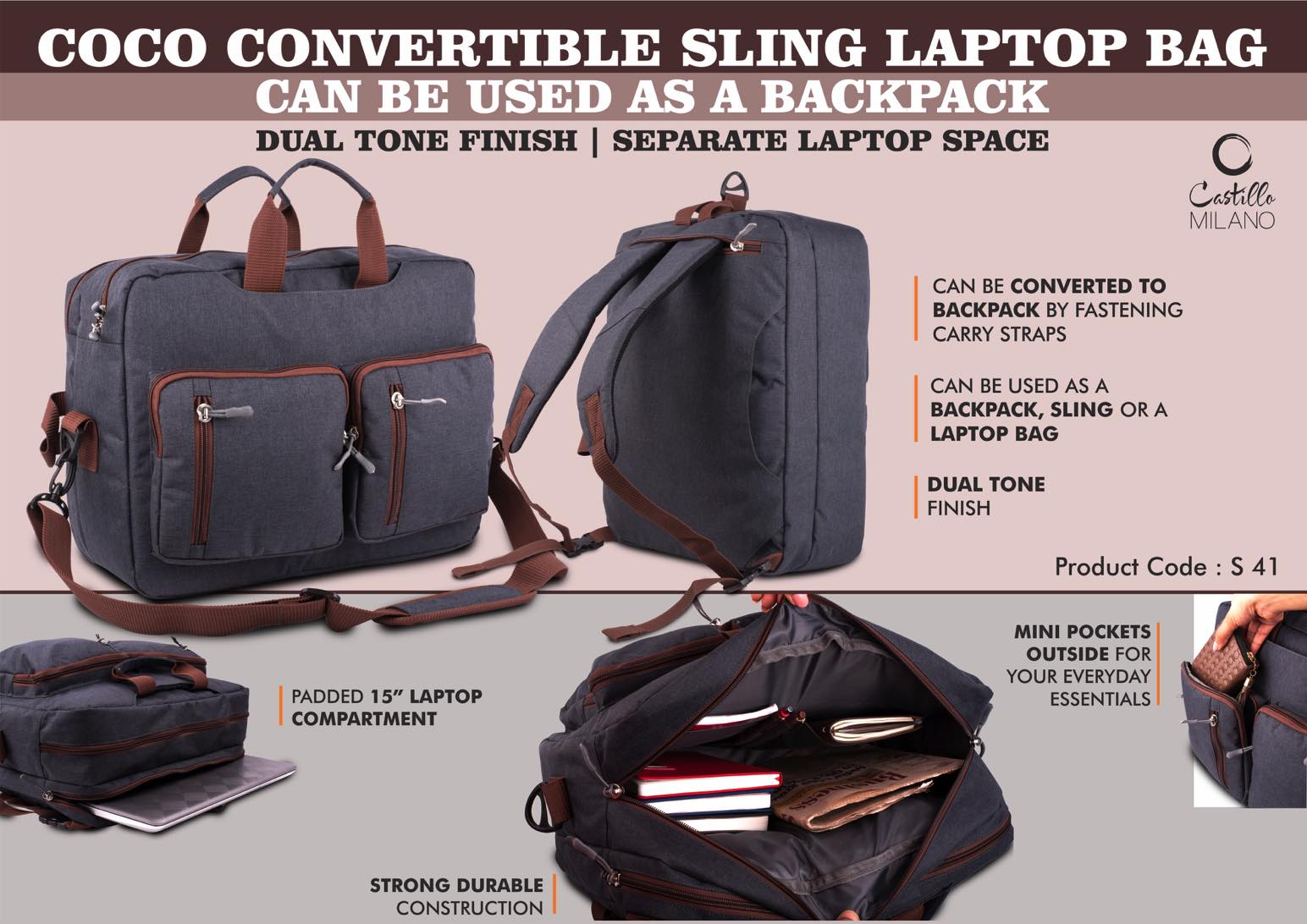 Coco Convertible Sling Laptop Bag