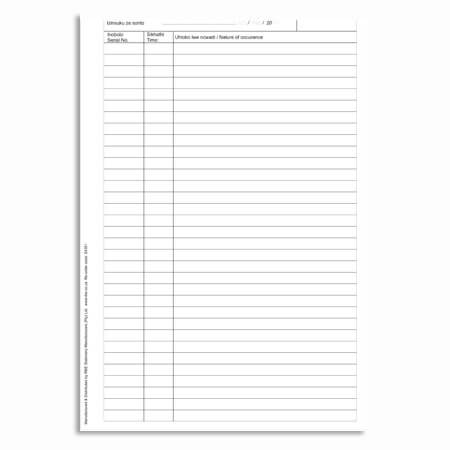 Occurrence Book