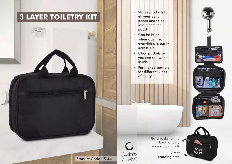 3 Layer toiletry kit – Medium size