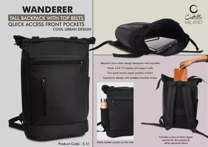 Wanderer: Tall backpack bag