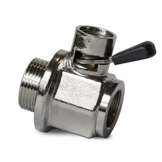 EZ-211 M27 x 2.0 oil drain valve with threaded inlet and locking lever
