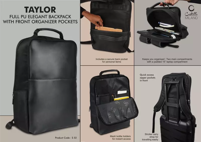 Taylor: Full PU Elegant backpack