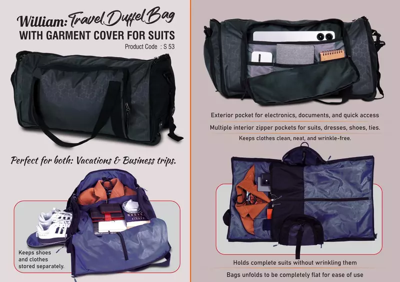 William: Travel Duffel Bag