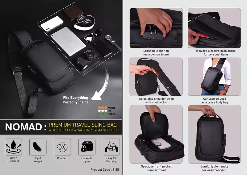 Nomad: Premium travel sling bag