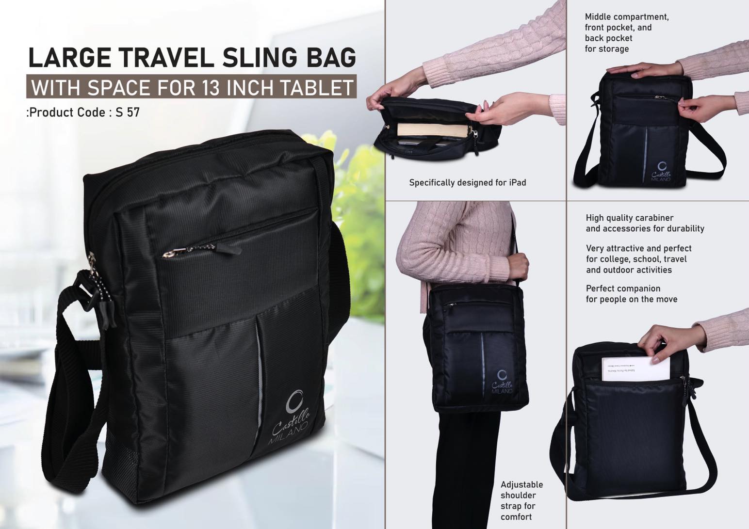 Large Travel sling bag