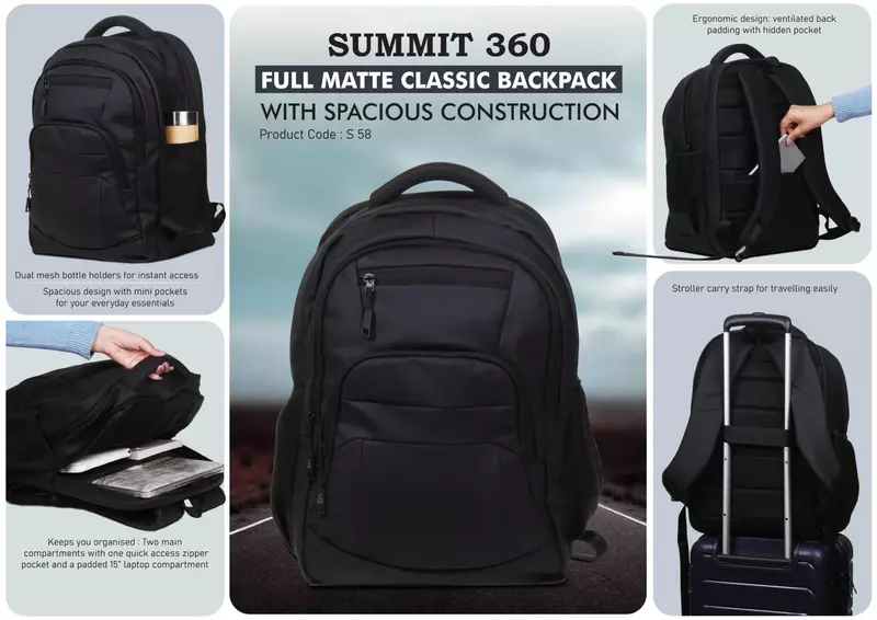 Summit 360: Full matte Classic backpack